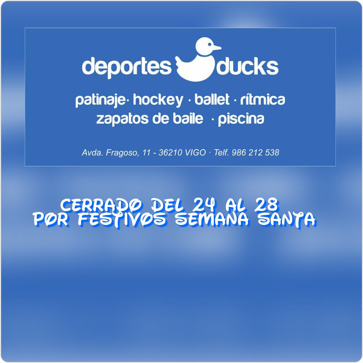 deportesducks's tweet photo. Cerrado del 24 al 28 de Marzo!!!!#ducks #duckspatinaje #duckshockey https://t.co/emLXBeVbWi