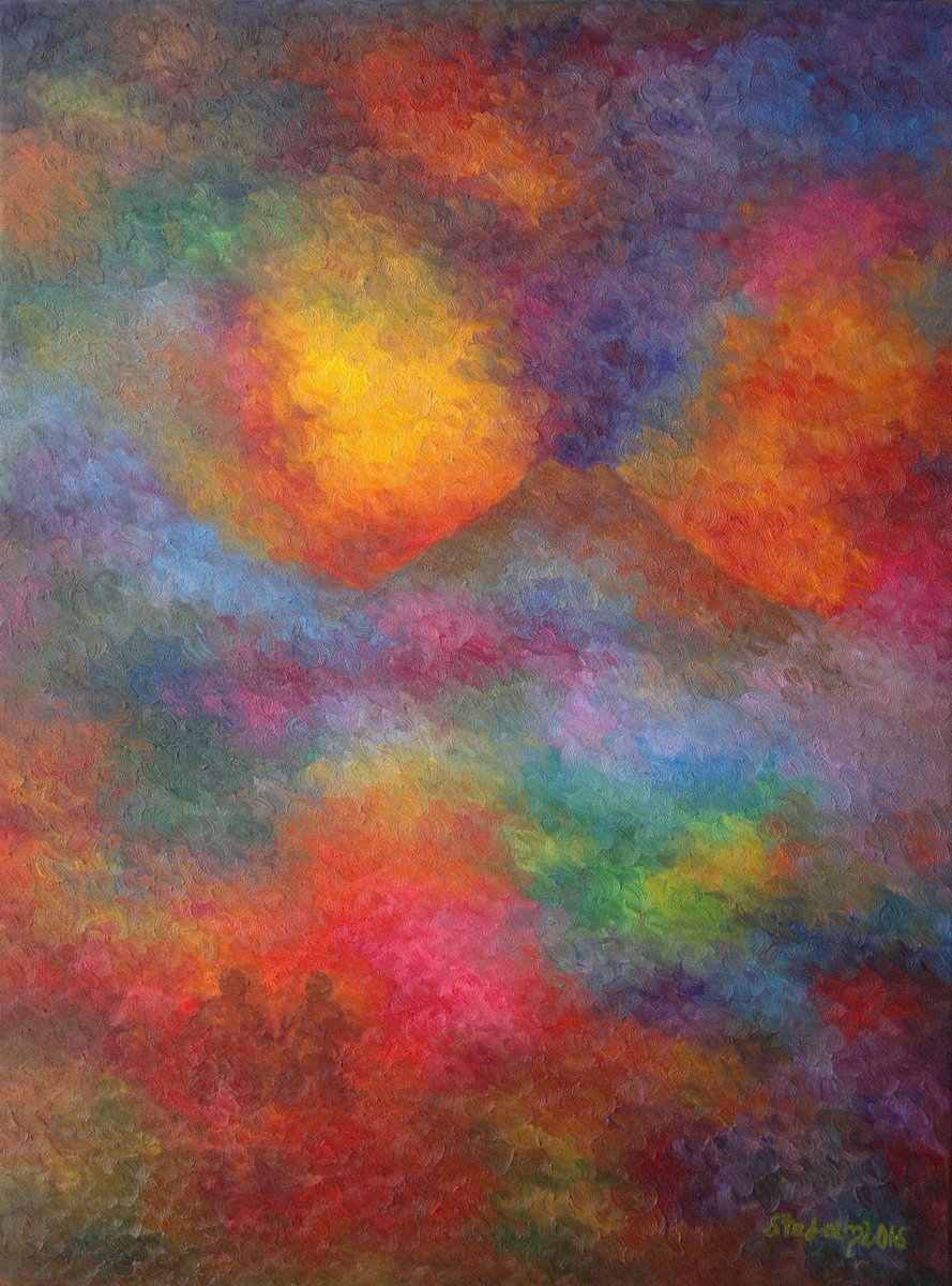 Stefan_Artist's tweet photo. "Fuzzy date" | 80x60 cm | #volcano #fuzzy #light #impressionism #art #homedecor #painting #ArtLovers https://t.co/lwnmFyuxUg