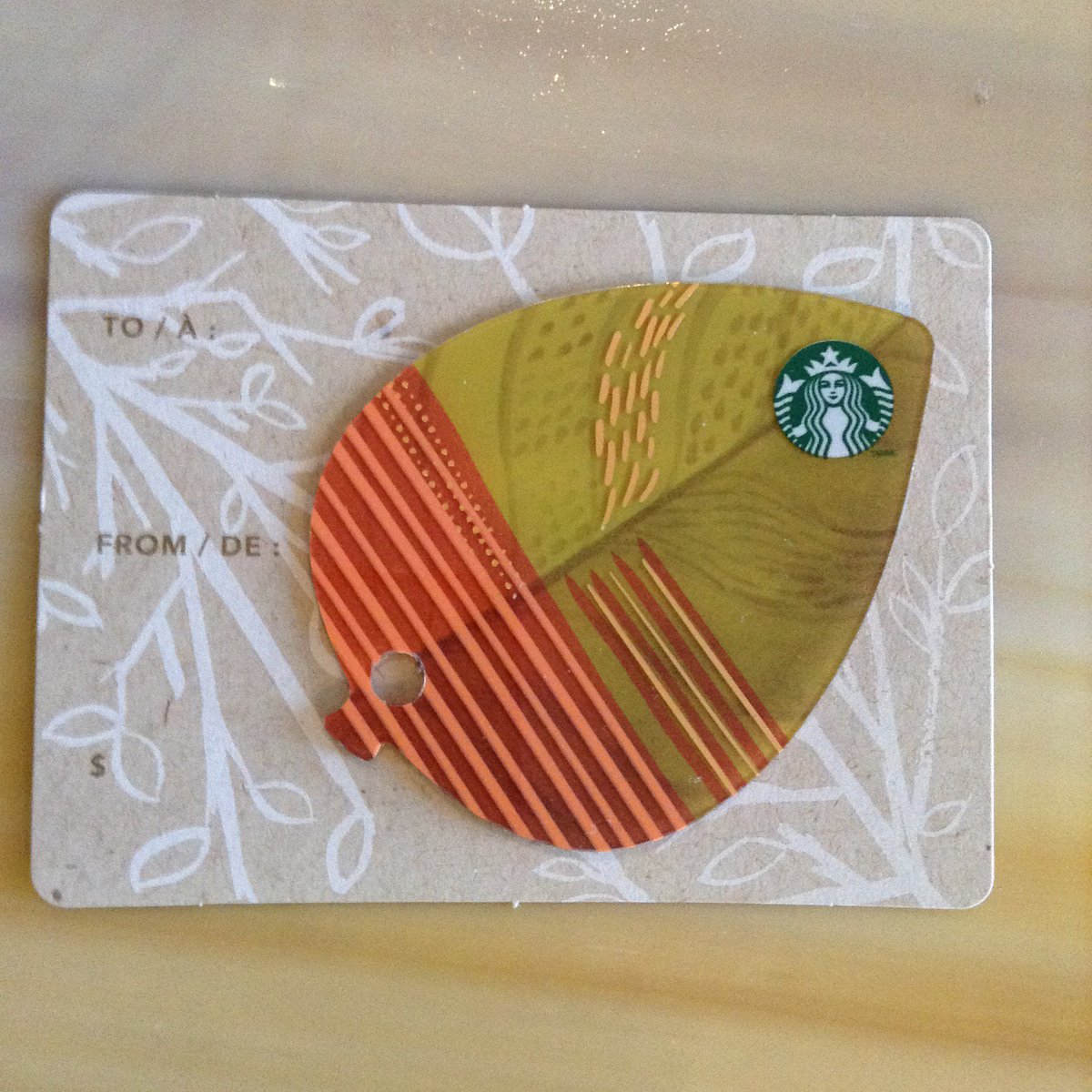 mysbuxcollect's tweet photo. 2014 Fall Leaf No.4 C$10.00 #starbuckscard #sbuxcard #starbuckscollection #sbuxcollection https://t.co/LAWoSlckIg https://t.co/QXktJsIimg
