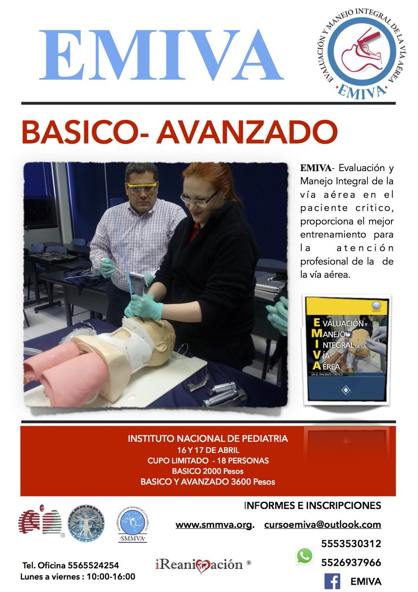 VazquezLesso's tweet photo. @CursoEMIVA @911EDiaz @alexred .#inscripcionesabiertasabril https://t.co/F0dbhRfiBO
