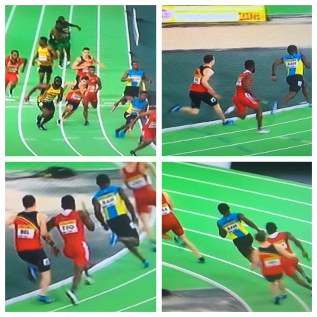 RochelleGilmore's tweet photo. Absolutely devastating to see the #BatonDrop by the #BelgianTornados during the final! #Portland2016 #WorldsIndoor https://t.co/GS7rDWWK59