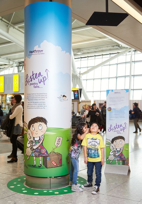 AudioSpotlight's tweet photo. Proud to have supplied Audio Spotlight AS-24i speakers to Heathrow for Passport to Poetry month.#heathrow #poetry https://t.co/ujo3UEmBdy