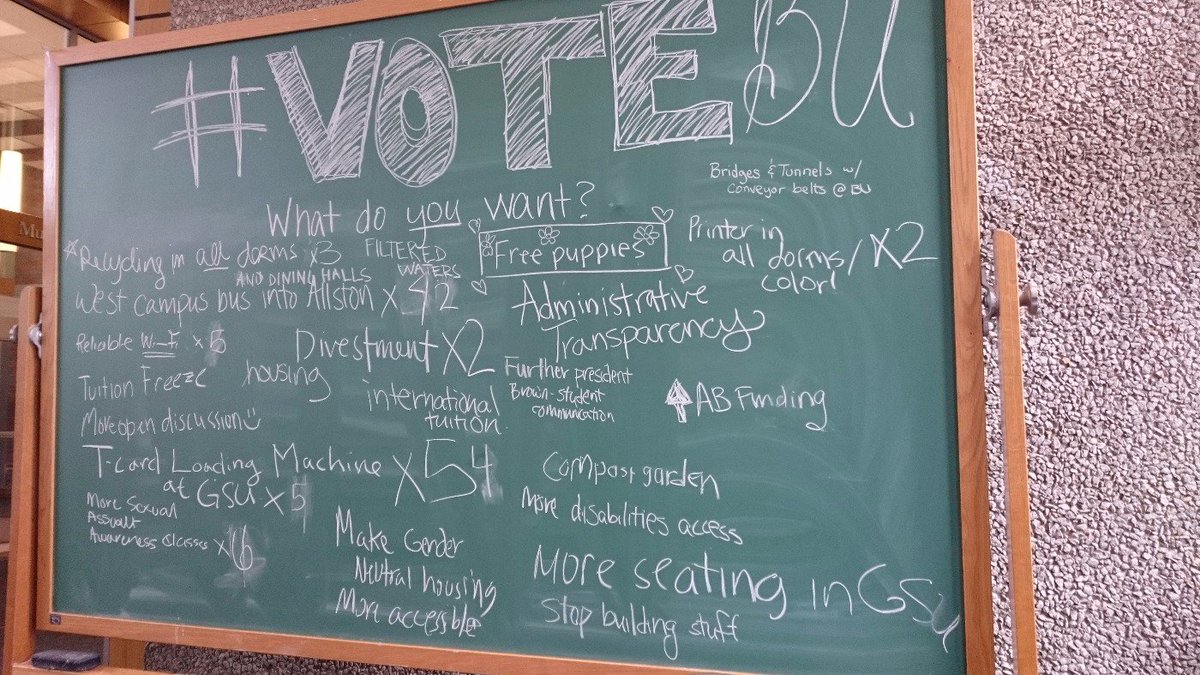 BU_Elections's tweet photo. What do you want to see changed at BU? #voteBU #BUelections https://t.co/HoJv3ABGG8