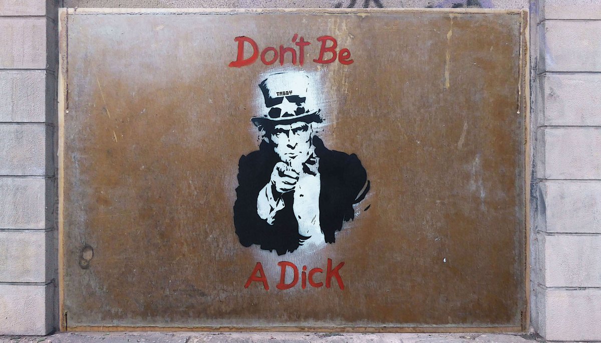 TABBYthis's tweet photo. #DBAD - Dont Be A Dick, one simple rule to live by #streetart https://t.co/93OMh5nOVG