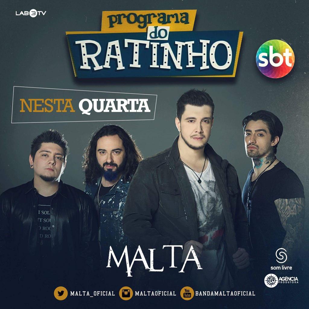malta_oficial's tweet photo. 📺 | Quarta-feira, tem #MaltaNoRatinho AO VIVO, no SBT. Estaremos plugados com vocês aqui no Twitter. #EquipeMalta https://t.co/rAsxvAvwO3