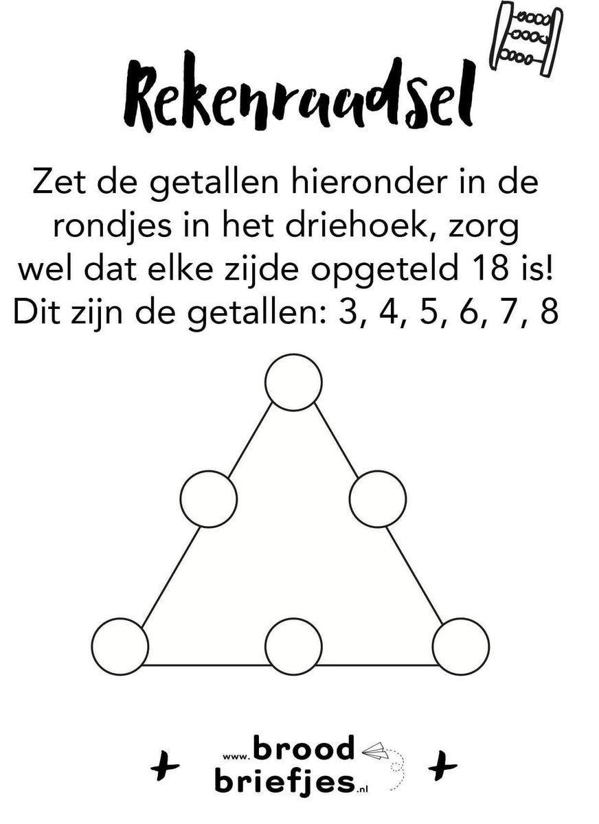 Beste rekenraadsels hashtag on Twitter OA-12