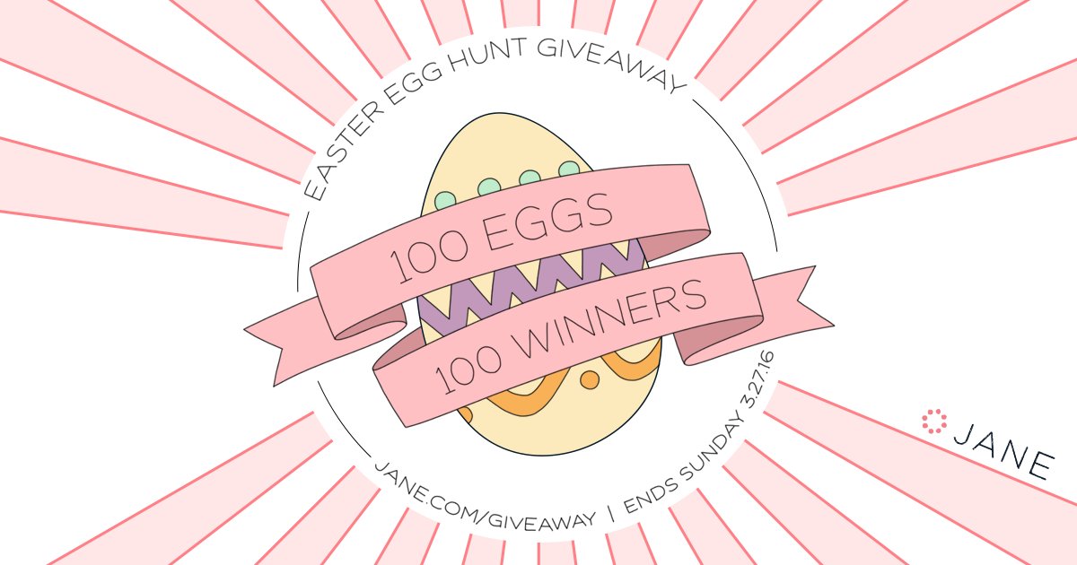 janedeals's tweet image. Our Easter Egg Hunt is ON! 100 eggs filled with awesome prizes. Different prizes everyday! {vryjn.it/easteregghunt-…}