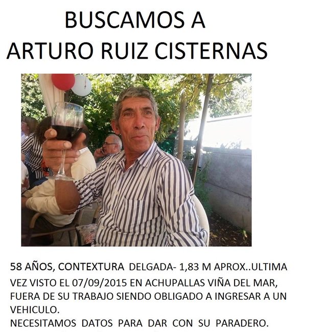 Aparece_ARuiz's tweet photo. @sitiodelsuceso Nos ayudaría difundiendo la búsqueda de #Arturo Ruiz secuestrado en #vina . ¡Se nos acaba el tiempo! https://t.co/iStvYyduf5