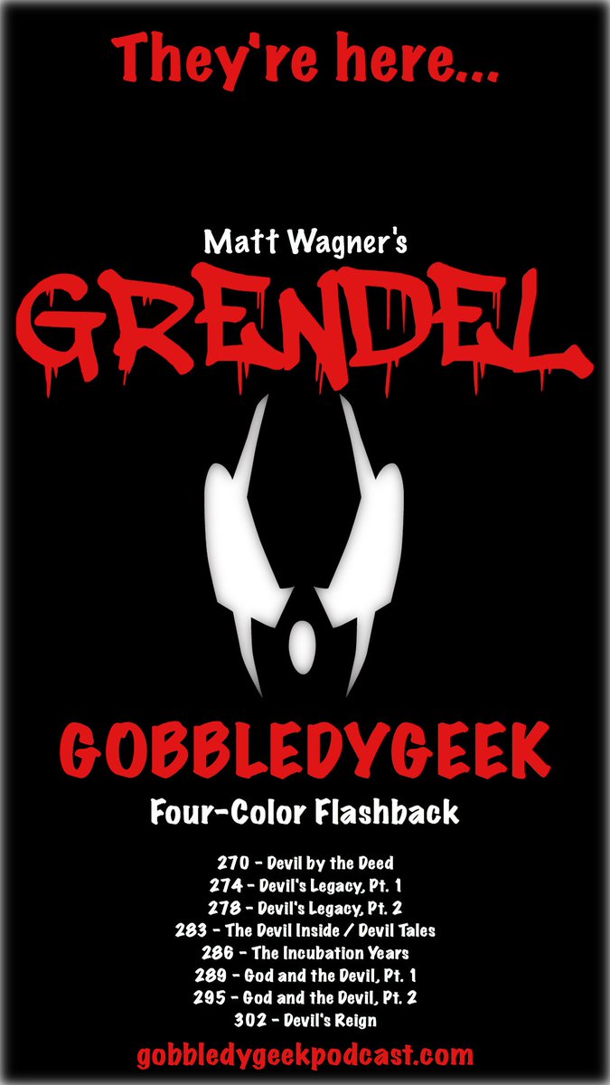 Gobbledygeeks's tweet photo. Before #FourColorFlashback 2016 begins this week, peep the schedule so you can read along with Matt Wagner's GRENDEL https://t.co/1BfmHtGa6r