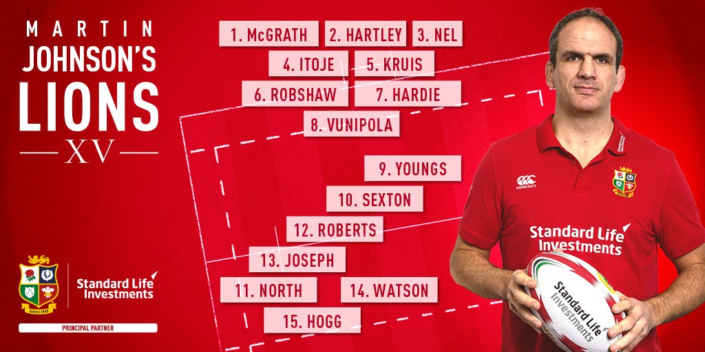 British & Irish Lions (@lionsofficial) on Twitter photo ICYMI <a href="/SLI_Global/">Standard Life Investments</a> ambassador Martin Johnson has picked his Round 5 #LionsXV. Do you agree? bit.ly/Johnson-LionsXV ICYMI <a href="/SLI_Global/">Standard Life Investments</a> ambassador Martin Johnson has picked his Round 5 #LionsXV. Do you agree? bit.ly/Johnson-LionsXV