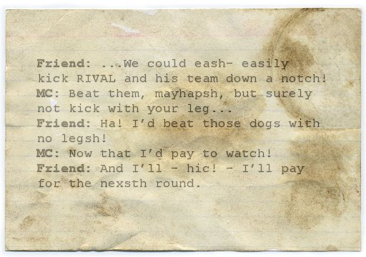 CallMeGV's tweet photo. A dialogue draft for the opening scene of #ChallengersofKhalea - just two friends out for a drink #RPG #IndieGame https://t.co/i2oPF29zdw