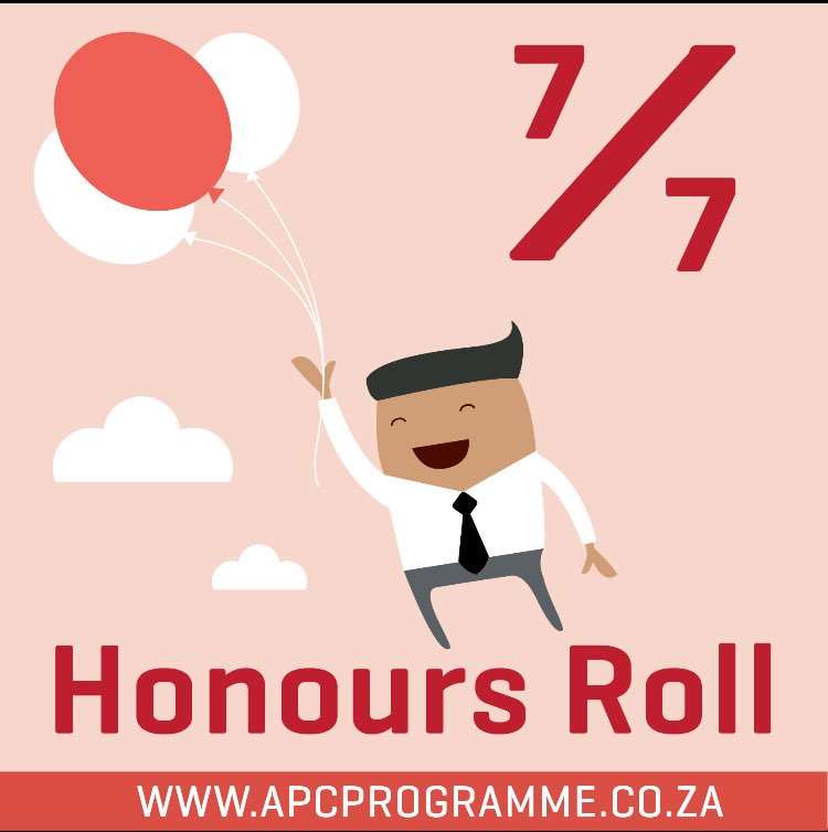 APT_APCprogram's tweet photo. Oh yeah!! #teamAPT #apc2015 results Honours Roll https://t.co/QODBEmJY2G