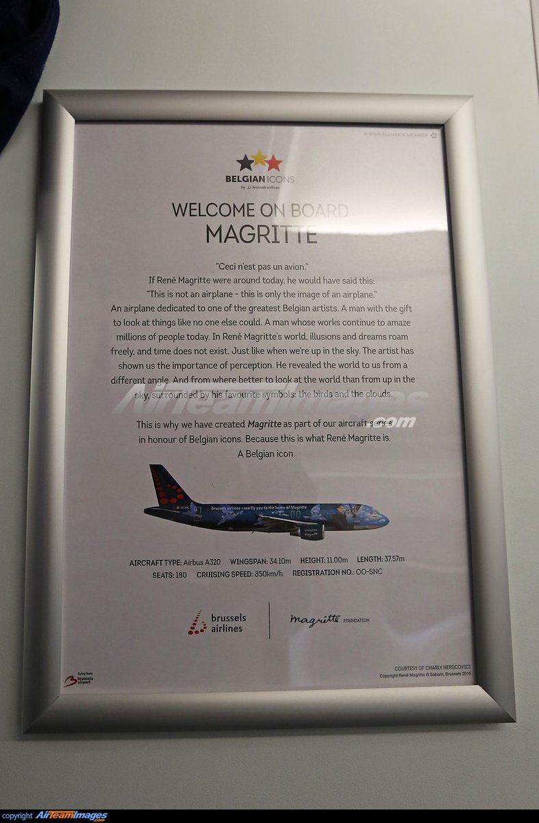 Rudi_Boigelot's tweet photo. Belgium icon #SNMagritte @FlyingBrussels special scheme @Airbus A320 #OOSNC
https://t.co/mgVmUSURh3 https://t.co/PWSYBM9Low
