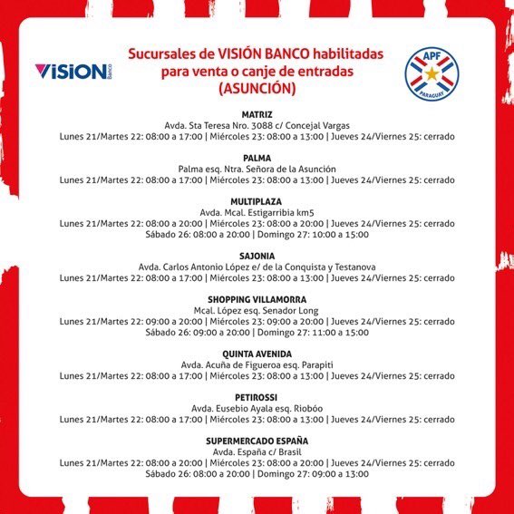 APFOficial's tweet photo. #EliminatoriasRusia2018 ¡Cada vez falta menos para jugar en casa ante Brasil! Compra tus entradas en @VisionBanco 🇵🇾 https://t.co/UBPl1KYVMw
