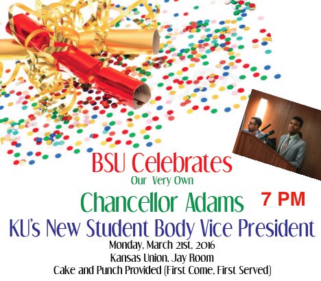 kansasbsu's tweet photo. Cake and Punch will be provided &amp; @stephonno will speak about how it all happen. Look for more details on the flyer. https://t.co/1cCEOVbWUv