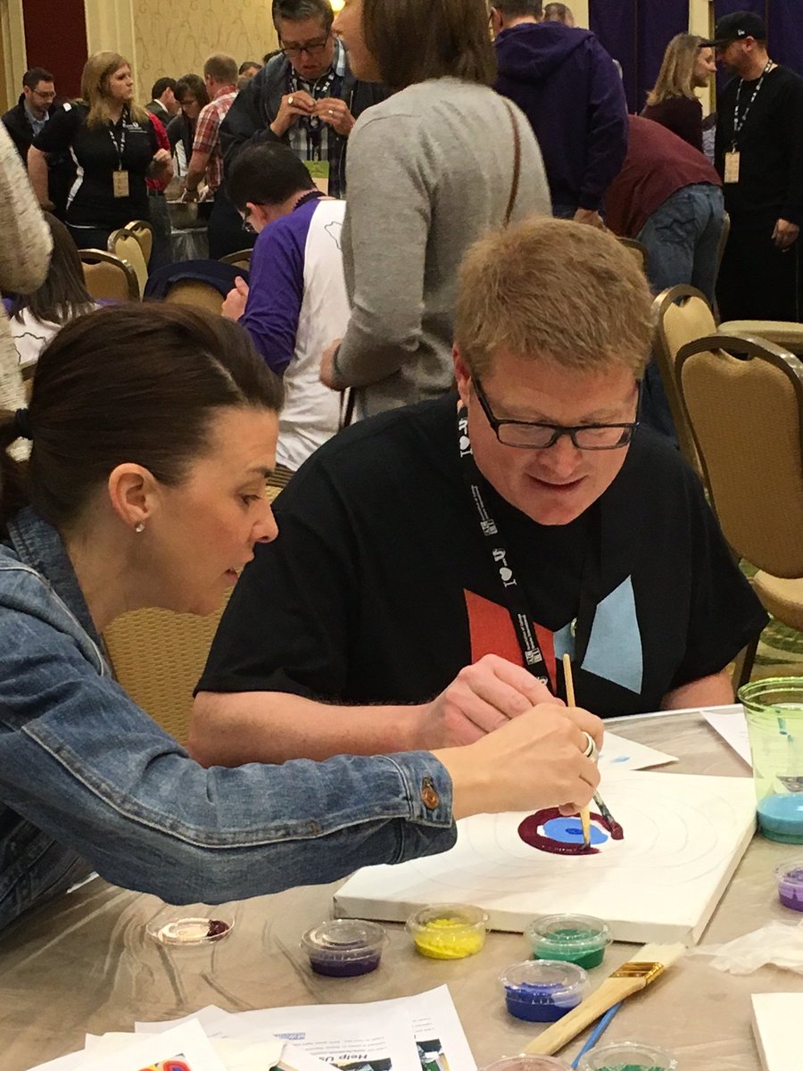 MackeyMitchell's tweet photo. What was favorite station at community service #acui16 ? We loved the painting and the seed bombs! #mackeymitchell https://t.co/pO6Gz3MOdM
