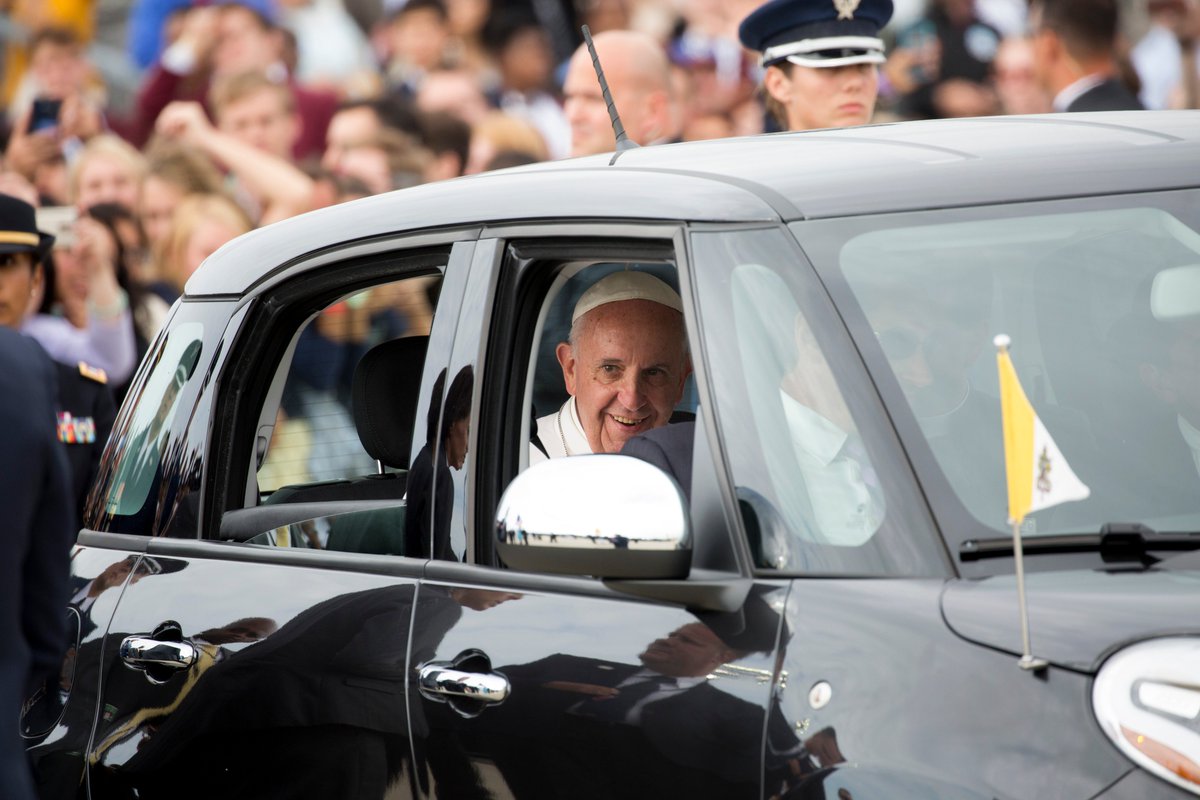 CCADW's tweet photo. .@pontifex has donated the two Fiats he used during #PopeInDC to @WashArchdiocese! #DrivewithFrancis https://t.co/6F2BzpilTb