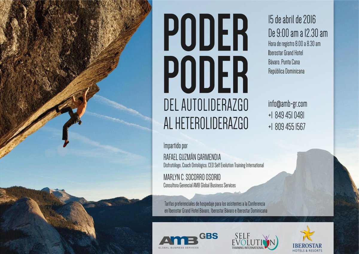SelfEvolutionTI's tweet image. #Conferencia PODER PODER: del AutoLiderazgo al HeteroLiderazgo 15 de Abril Pta. Cana Rep. Dominicana #SelfEvolution
