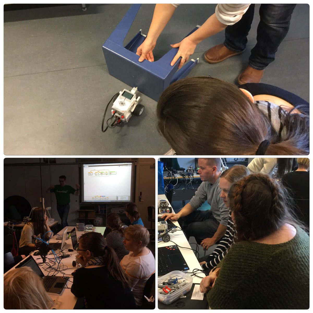 Rohkeasti robotiikkaan koulutukset jatkuu, uusi ryhmä ohjelmoinnin ja robojen pauloissa. #Innokas2016 <a href="/oklhelsinki/">Opettajankoulutus</a>