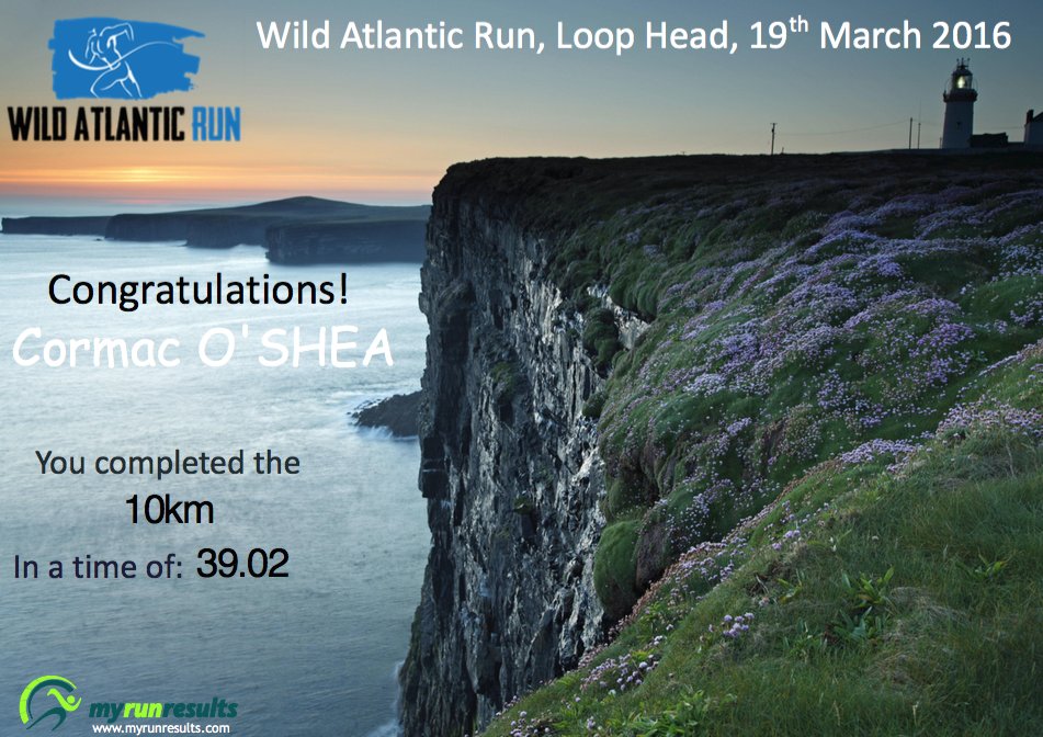 RunWild2015's tweet photo. When you get your results, get your cert for completing our first #WildAtlanticRun of 2016.
https://t.co/OsWdltjxQ8 https://t.co/BUWnuirDzH