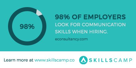SkillsCampHQ's tweet photo. Soft skills, like communication, are what get you the job. https://t.co/dGijf4WcoN  #softskills #highered https://t.co/DC1eLyumXv