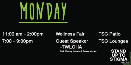 UtahStateSA's tweet photo. Happy Monday Aggies! We are so excited to kick off this special week with @TWLOHA tonight! #StandUptoStigma https://t.co/Id2Fp2X6og