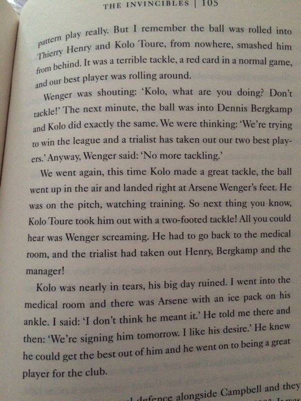 ODDSbible's tweet photo. Kolo Toure's trial at Arsenal was something else... https://t.co/gZD1oiDjDs
