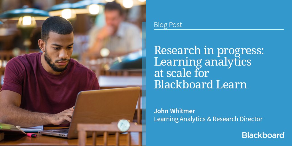 Blackboard's tweet photo. Is total time spent in a Blackboard Learn course a good predictor of final grade? Research: https://t.co/bjEIvBNws6 https://t.co/ONo6dgwrTY