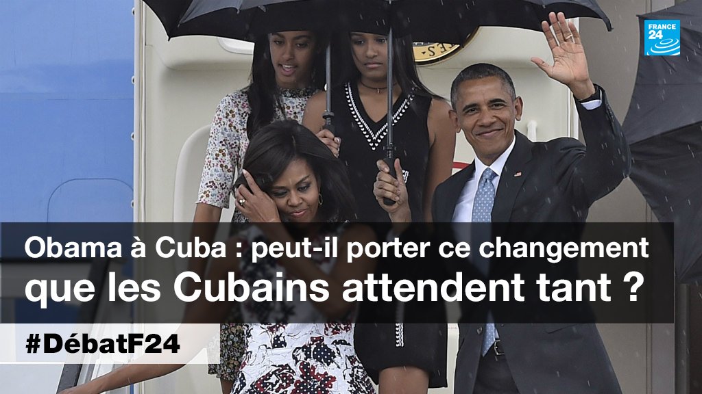 DebatF24's tweet image. #Obama à #Cuba : peut-il porter ce changement que les #Cubains attendent tant ? Réagissez ici #CubaVisit #DébatF24