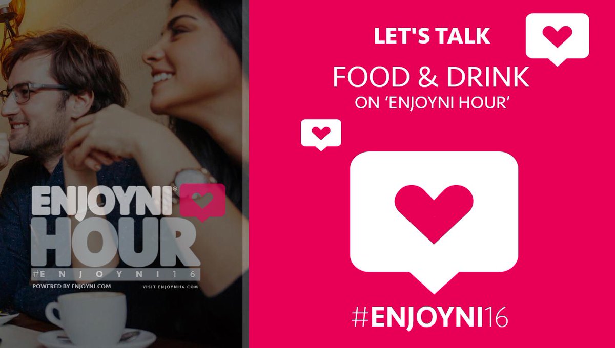 LET'S TALK 'FOOD &amp; DRINK ACROSS NORTHERN IRELAND' WITH
@EnjoyNIHOUR FROM OFFICIAL <a href="/ENJOYNI/">ENJOYNI®</a>® #EnjoyNI16 #EatNI