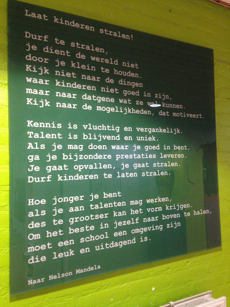 Vandaag opgehangen in onze school #quote #zozienwijkinderen #ikhebhetnognooitgedaandusikdenkdatikhetwelkan