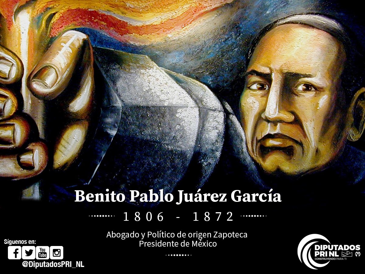 DiputadosPRI_NL's tweet photo. "Entre los Individuos como entre las Naciones, el Respeto al Derecho Ajeno es La Paz" #BenitoJuárez https://t.co/Y1Zuefk1Q4