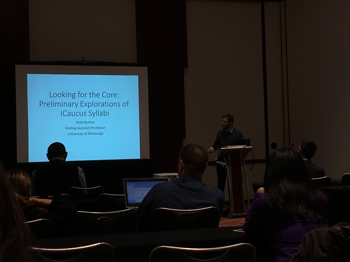 This week <a href="/DSSatPitt/">DSS at Pitt</a>'s <a href="/mcburton/">mcburton</a> and @nora_mattern are at #iconf16! Matt's up with his paper on iSchool curriculum!