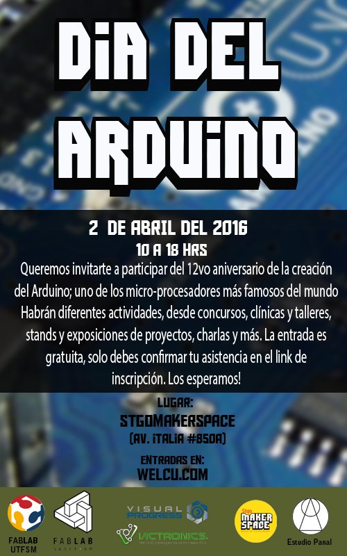EstudioPanal's tweet photo. Muy contentos de ser parte del evento del Día del Arduino 2016. Todos invitados para este 2 de abril de 10 a 18 hrs https://t.co/dqxjIAitJ0