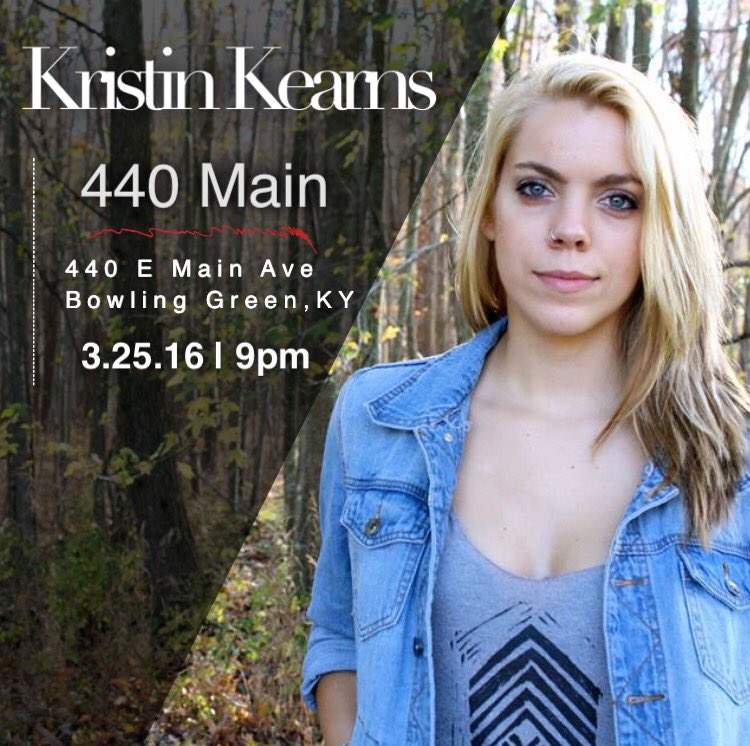 Kristin_Kearns's tweet photo. This #Friday night I'm playing in #bowlinggreen! If you are in the area come say hi! #440main #livemusic #acoustic https://t.co/jNLWTlHdTb