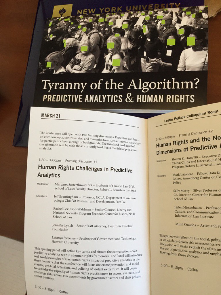 bechamilton's tweet image. #AlgorithmHR all ready to go! If you&apos;re not here in person join the livestream at 1.30est law.nyu.edu/livestream