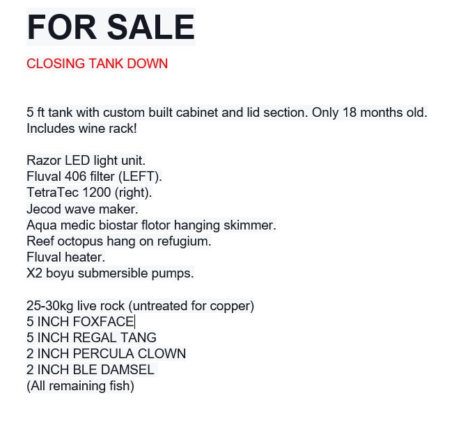 Alisa_hmc's tweet photo. FOR SALE #fish #fishtank #marinefish #fluval #tetratec #jecod #forsale #marinelife #liverock #boyu #pleaseRT #RT https://t.co/BOQrND2svq