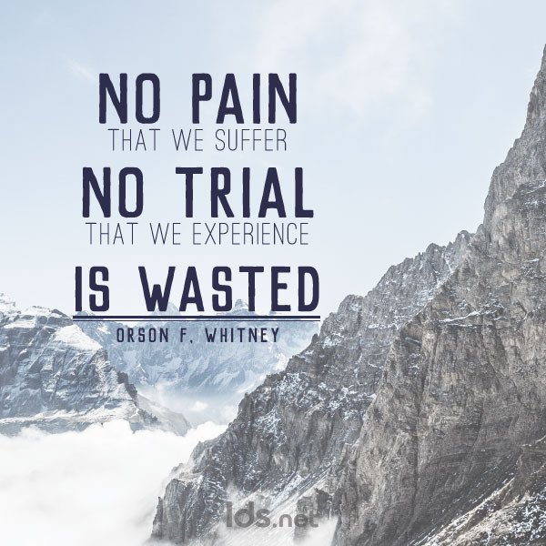Addfaith_'s tweet photo. No pain that we suffer is ever wasted. #LDS #ShareGoodness https://t.co/BQAOSYFpPy