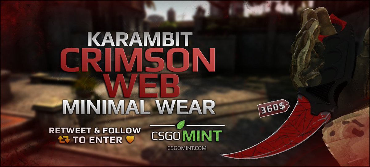 tejbz's tweet photo. Giving away this amazing  Kara Crimson Web MW together with @CSGOMint RT and Follow both of us for a chance to win! https://t.co/MbAxFmbfdR