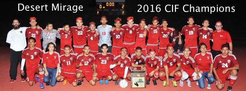 RepRaulRuizMD's tweet photo. Congratulations to #DesertMirageHS Boys Soccer team for winning #CIFtitle. Great job on a perfect season! @C_V_U_S_D https://t.co/jYjBCk5OvR