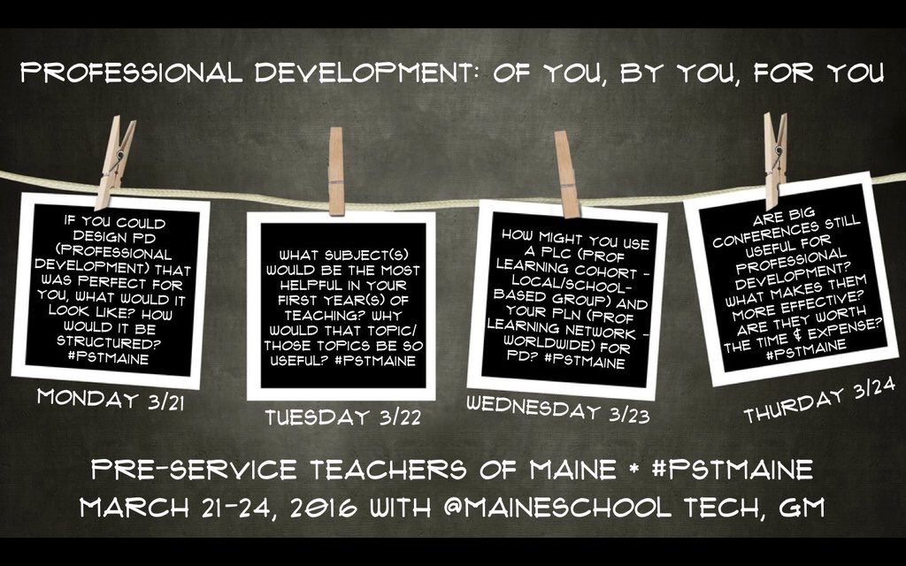 MaineSchoolTech's tweet photo. I hope as many #pstchat #melit #edcatme and #uneedu folks as possible can join us! #PSTMaine #SlowChat @ckesselheim https://t.co/EqEY3MyYmg