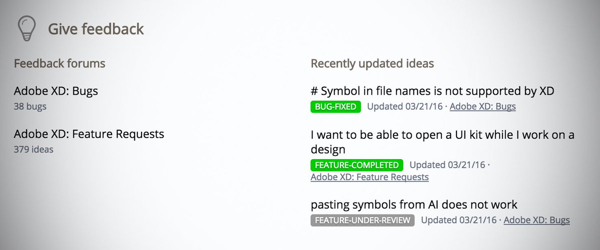 demianborba's tweet photo. This is what we call "listening to our AdobeXD users"! https://t.co/sXYIWgNH3Y @Adobe #Feedback #UXDesign #WeHearYou https://t.co/CHSqOt6NDS