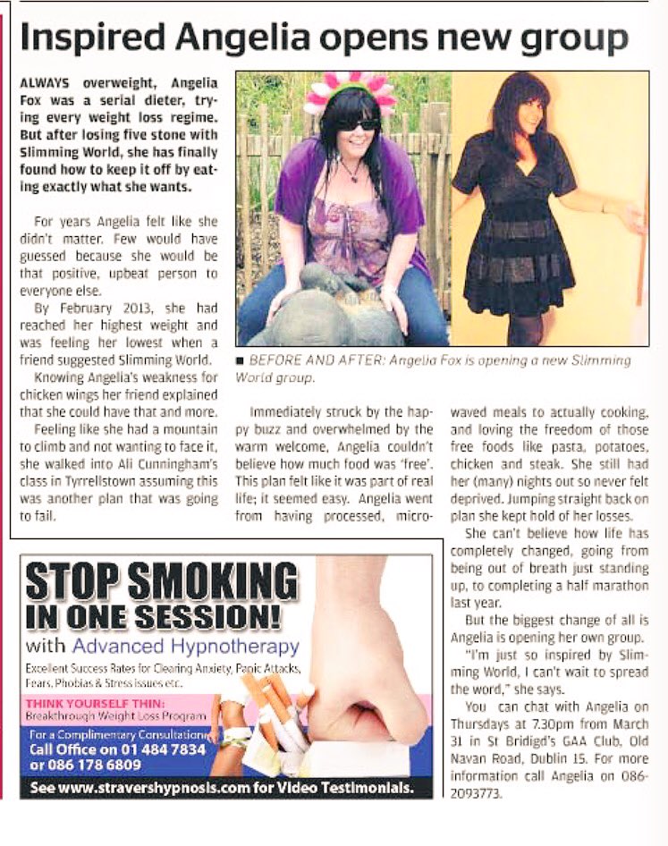 Hot off the press! Love Slimming World! 31 March, St Brigids GAA Club, Castleknock #slimmingworld #stbrigidsgaa