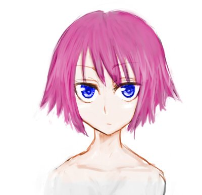 戦場ヶ原ひたぎ 「これなら色塗りだいぶ楽だ 」|となりの岸田のイラスト