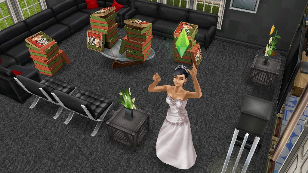 TheSimsLaughs's tweet photo. When you no you have problems!? 😂😂 #TheSimsLaughs #TheSims #TheSimsFreePlay #Pizza #WeddingDress #Dancing #Drinks https://t.co/ail0QS5Vvy