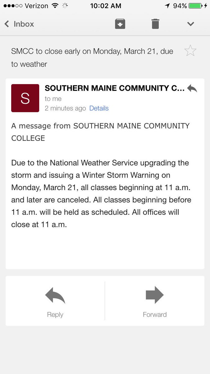 RainbowSMCC's tweet photo. Be careful out there SMCC students &amp; staff. Classes cancelled today, so one more day of spring (snow?) break!
❤️💛💚💙💜 https://t.co/EKopr5ak4b