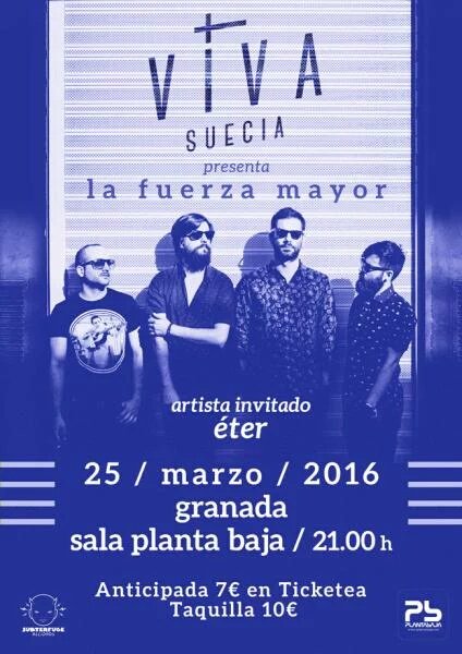 VivaSuecia's tweet photo. GRANADA! El próximo viernes en @salaplantabaja con @etergr Entradas:
https://t.co/eE97JLMt7f @Subterfugerec https://t.co/F4tRMLejGC