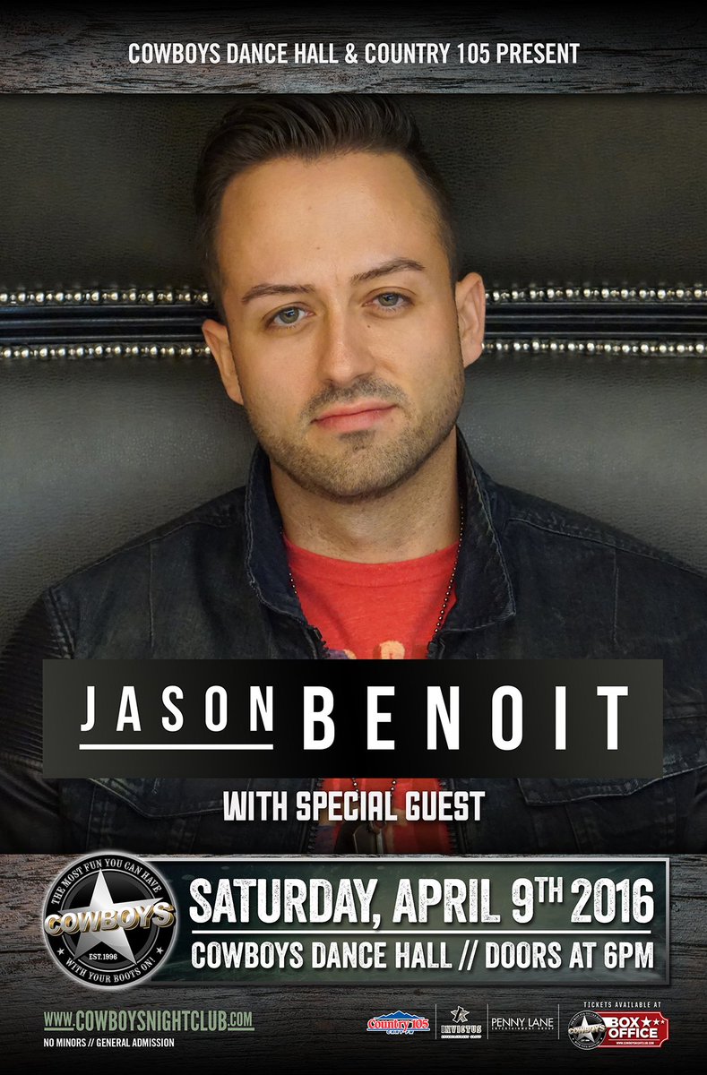 CowboysCalgary's tweet photo. @JBenoitcountry, is coming on Sat, April 9! Pre Sale starts Wed! Here's 1 of our fav songs: https://t.co/tbFIZZLMse https://t.co/lWNzj9LSEE
