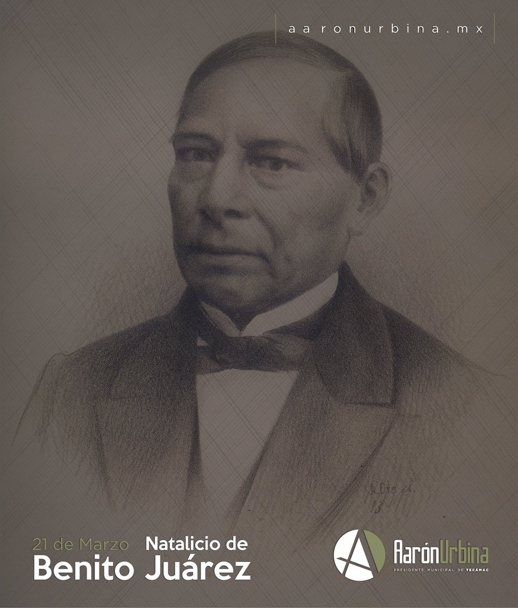 AaronUrbina_Mx's tweet photo. En el aniversario de su natalicio, recordamos a Benito Juárez, figura imprescindible de la democracia en #México. https://t.co/5AyTa1A04C