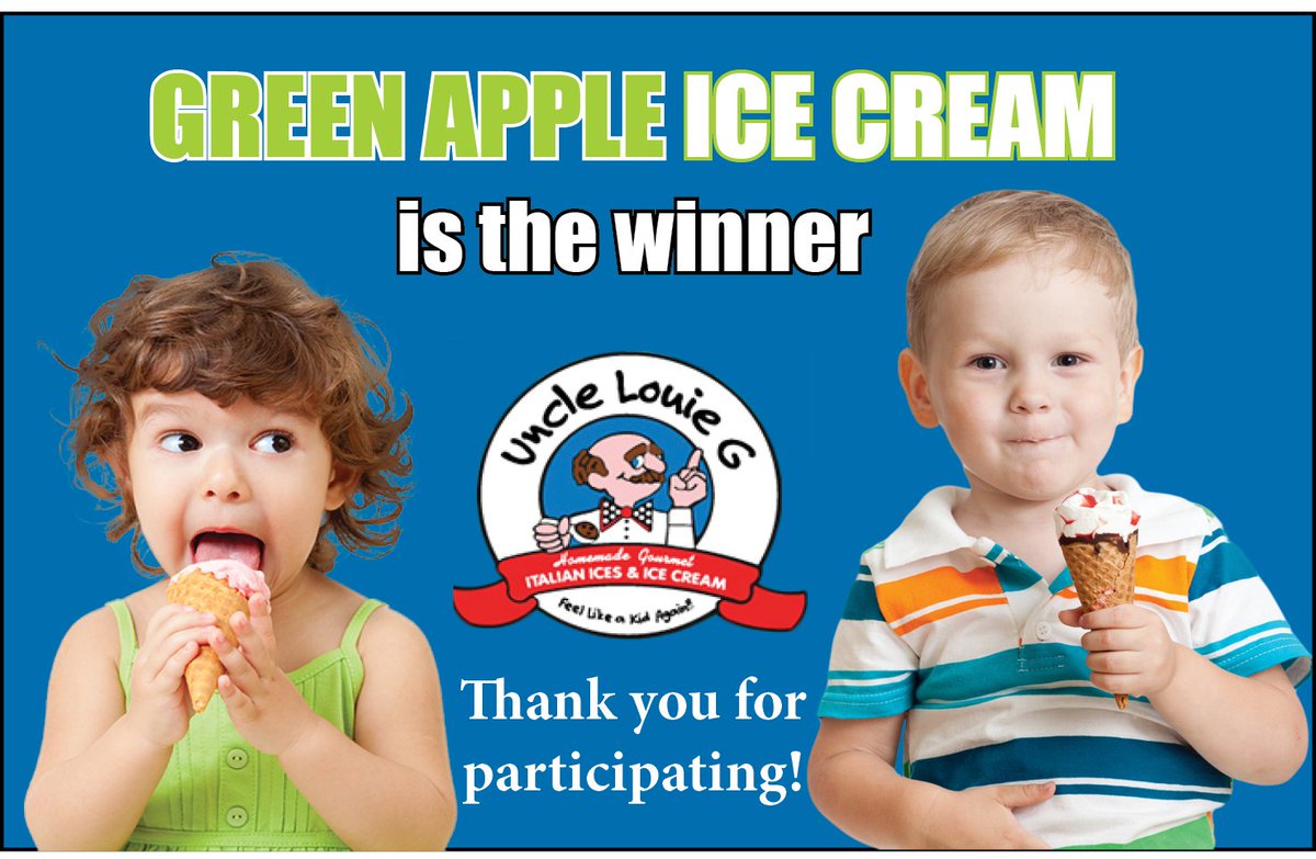 UncleLouieG's tweet photo. We have a winner - Green Apple! Check back later this week for the announcement of the winner from the poll. https://t.co/Y2MGqDRHVN